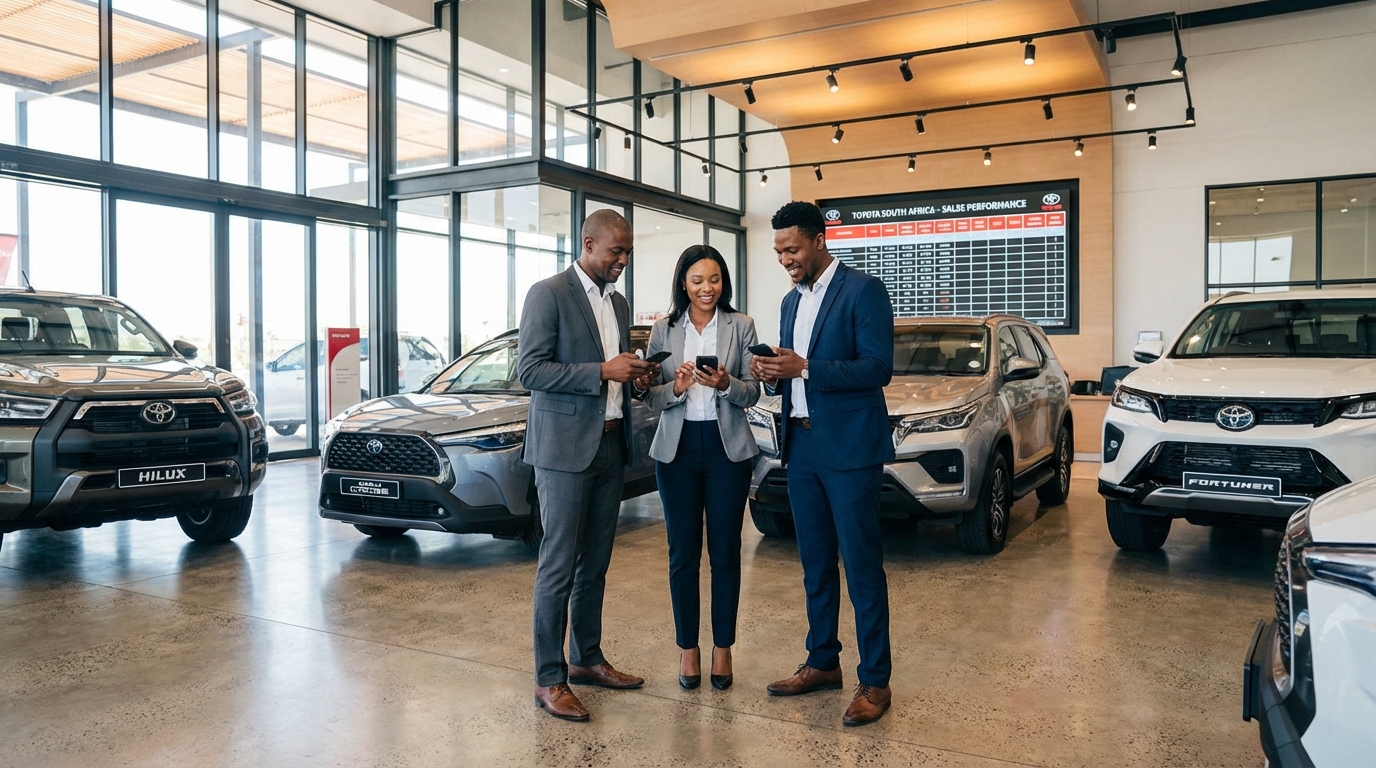 SA dealership team using PocketDesk